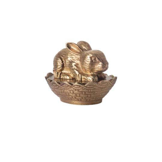 Rabbit Trinket Box - Gold
